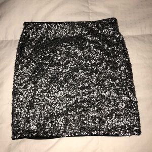 H&M sequin mini skirt